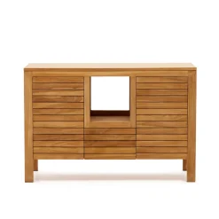 Kave Home Badkamermeubels|Badkamermeubel Neria Teakhout (excl. waskom) Naturel