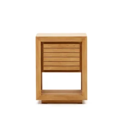 Kave Home Badkamermeubels|Badkamermeubel Saula Teakhout, 80 x 60cm (excl. waskom) Naturel