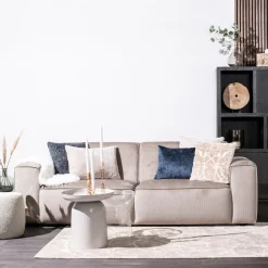 SEVN Rechte Bank|Bank Amarillo 4-zits, Rib, kleur Taupe