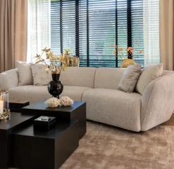 Richmond Interiors Organische Bank|Bank Armand Chenille, 282cm, kleur Crème Cru00e8me