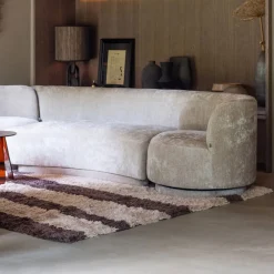 WOOOD Organische Bank|Bank Combi-Popular Bank+2 fauteuils, 290cm, Chenille