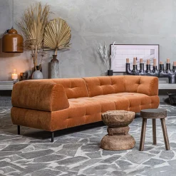 WOOOD Rechte Bank|Bank Lloyd 4-zits, Velvet