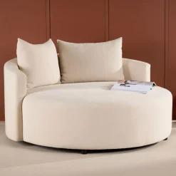 Nohr Fauteuil Stof / Textiel|Bank Loveseat Keeli Linnenlook, kleur Beige