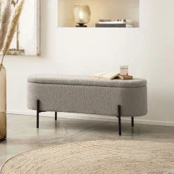 Artistiq Living Halbanken|Bankje Clent Bouclé, 110cm