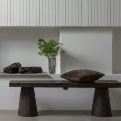 WOOOD Halbanken|Bankje Clyde Mangohout, 150cm Donkerbruin