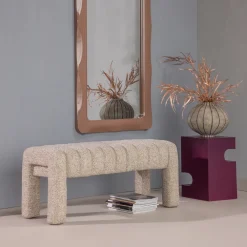 WOOOD Halbanken|Bankje Frex Bouclé, 110cm