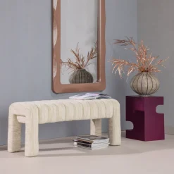 WOOOD Halbanken|Bankje Frex Bouclé, 110cm