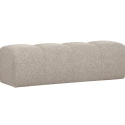 WOOOD Halbanken|Eetkamerbanken|Bankje Mojo Bouclé, 160cm, kleur Melange Beige