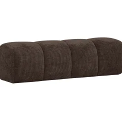 WOOOD Halbanken|Eetkamerbanken|Bankje Mojo Geweven Rib, kleur Bruin