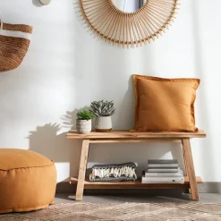 Kave Home Halbanken|Bankje Safara Teakhout Naturel