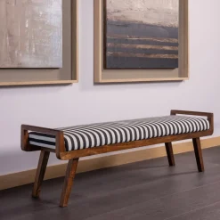 WOOOD Halbanken|Bankje Valo Stof en acaciahout, 157cm