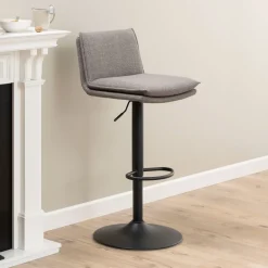 Bendt Barkruk Met Rugleuning|Barkruk Verstelbaar|Barkruk Adonna kleur Grijsbruin (zithoogte 68-89cm) Grijs/Bruin