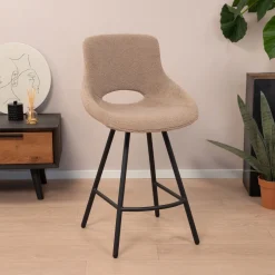 Tower Living Barkruk Met Rugleuning|Barkruk Campo Teddy (zithoogte 65cm)