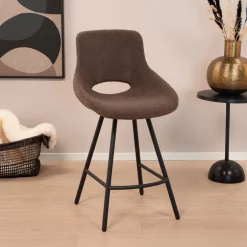 Tower Living Barkruk Met Rugleuning|Barkruk Campo Teddy (zithoogte 65cm)