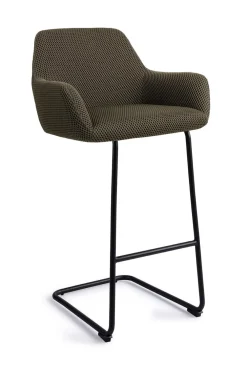 Jesper Home Barkruk Met Rugleuning|Barkruk Hiroo Arch Black (zithoogte 76cm)