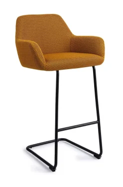 Jesper Home Barkruk Met Rugleuning|Barkruk Hiroo Arch Black (zithoogte 76cm)