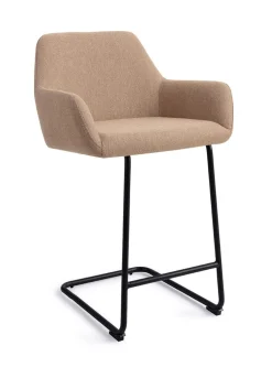 Jesper Home Barkruk Met Rugleuning|Barkruk Hiroo Arch Black (zithoogte 66cm)