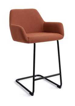 Jesper Home Barkruk Met Rugleuning|Barkruk Hiroo Arch Black (zithoogte 66cm)