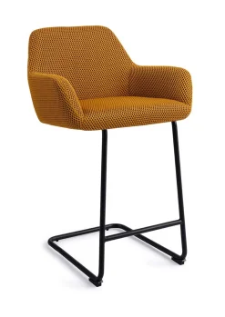 Jesper Home Barkruk Met Rugleuning|Barkruk Hiroo Arch Black (zithoogte 66cm)