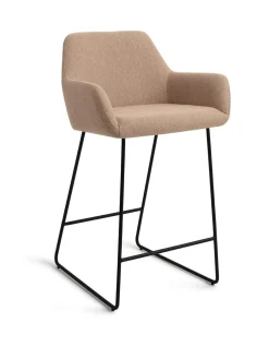 Jesper Home Barkruk Met Rugleuning|Barkruk Hiroo Slide Black (zithoogte 66cm)