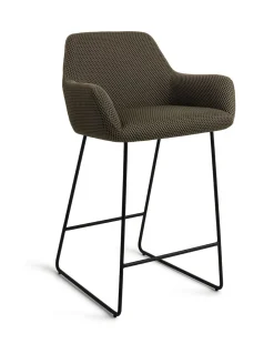 Jesper Home Barkruk Met Rugleuning|Barkruk Hiroo Slide Black (zithoogte 66cm)