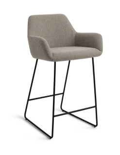 Jesper Home Barkruk Met Rugleuning|Barkruk Hiroo Slide Black (zithoogte 66cm)