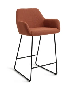 Jesper Home Barkruk Met Rugleuning|Barkruk Hiroo Slide Black (zithoogte 66cm)