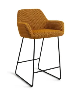 Jesper Home Barkruk Met Rugleuning|Barkruk Hiroo Slide Black (zithoogte 66cm)