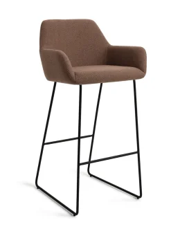 Jesper Home Barkruk Met Rugleuning|Barkruk Hiroo Slide Black (zithoogte 75cm)