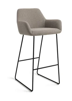 Jesper Home Barkruk Met Rugleuning|Barkruk Hiroo Slide Black (zithoogte 75cm)