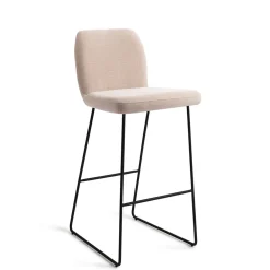 Jesper Home Barkruk Met Rugleuning|Barkruk Ikata Slide Black (zithoogte 75cm)