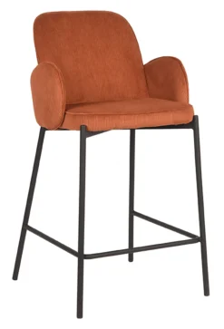 LABEL51 Barkruk Met Rugleuning|Barkruk Jari Rib (zithoogte 65cm)