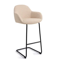 Jesper Home Barkruk Met Rugleuning|Barkruk Kushi Arch Black (zithoogte 78cm)