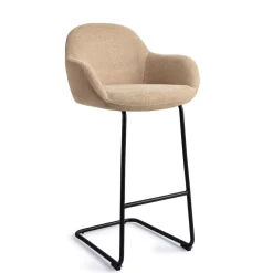 Jesper Home Barkruk Met Rugleuning|Barkruk Kushi Arch Black (zithoogte 78cm)