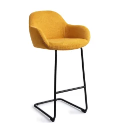 Jesper Home Barkruk Met Rugleuning|Barkruk Kushi Arch Black (zithoogte 78cm)