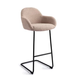 Jesper Home Barkruk Met Rugleuning|Barkruk Kushi Arch Black (zithoogte 78cm)