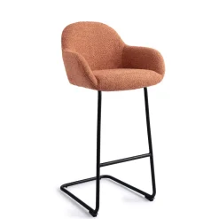 Jesper Home Barkruk Met Rugleuning|Barkruk Kushi Arch Black (zithoogte 78cm)