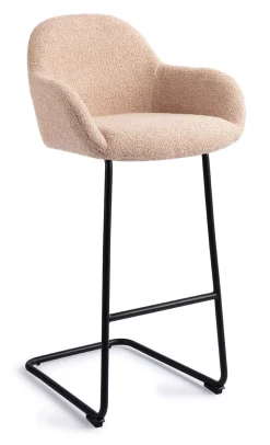 Jesper Home Barkruk Met Rugleuning|Barkruk Kushi Arch Black (zithoogte 78cm)