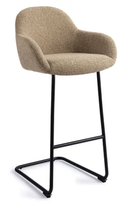 Jesper Home Barkruk Met Rugleuning|Barkruk Kushi Arch Black (zithoogte 78cm)