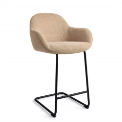 Jesper Home Barkruk Met Rugleuning|Barkruk Kushi Arch Black (zithoogte 68cm)