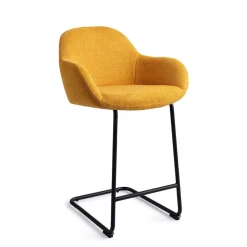 Jesper Home Barkruk Met Rugleuning|Barkruk Kushi Arch Black (zithoogte 68cm)