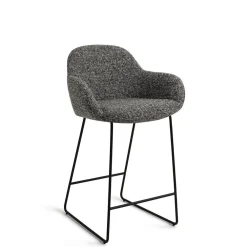 Jesper Home Barkruk Met Rugleuning|Barkruk Kushi Slide Black (zithoogte 67cm)