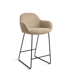 Jesper Home Barkruk Met Rugleuning|Barkruk Kushi Slide Black (zithoogte 67cm)