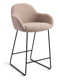 Jesper Home Barkruk Met Rugleuning|Barkruk Kushi Slide Black (zithoogte 67cm)