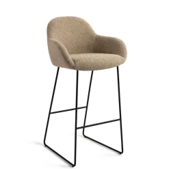 Jesper Home Barkruk Met Rugleuning|Barkruk Kushi Slide Black (zithoogte 77cm)