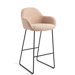 Jesper Home Barkruk Met Rugleuning|Barkruk Kushi Slide Black (zithoogte 77cm)