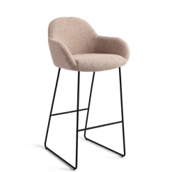 Jesper Home Barkruk Met Rugleuning|Barkruk Kushi Slide Black (zithoogte 77cm)