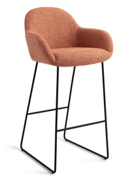 Jesper Home Barkruk Met Rugleuning|Barkruk Kushi Slide Black (zithoogte 77cm)