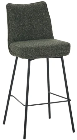 LABEL51 Barkruk Met Rugleuning|Barkruk Lennon Bouclé (zithoogte 78cm)