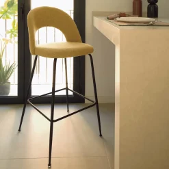 Kave Home Barkruk Met Rugleuning|Barkruk Mahalia (zithoogte 63cm)